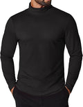 Men's Turtleneck T Shirt Long Sleeve Pullover Sweater Slim Fit Lightweight Thermal Undershirt Tops